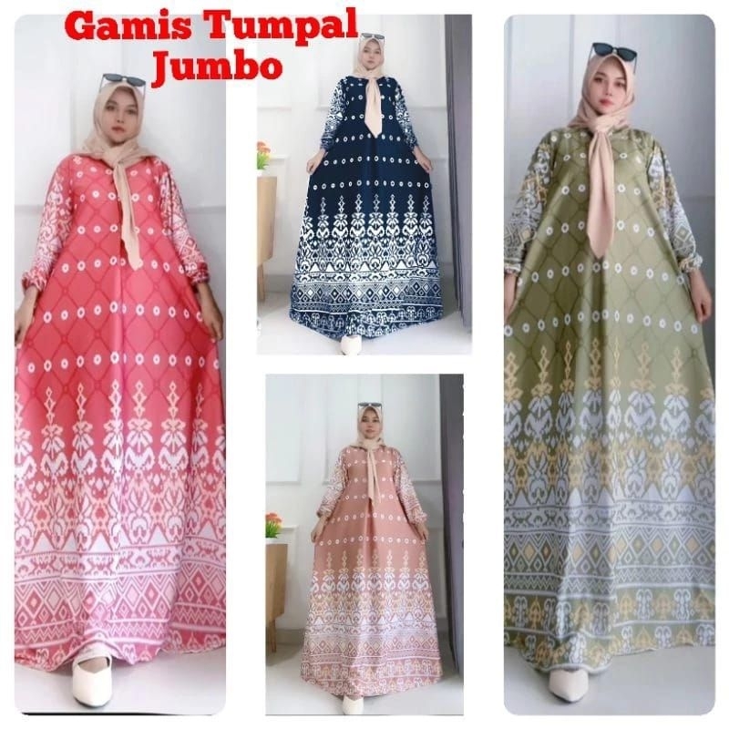 Gamis Hyget Tumpal Jumbo Gamis Hyget Jumbo Harian Kain melar Ld 120_130