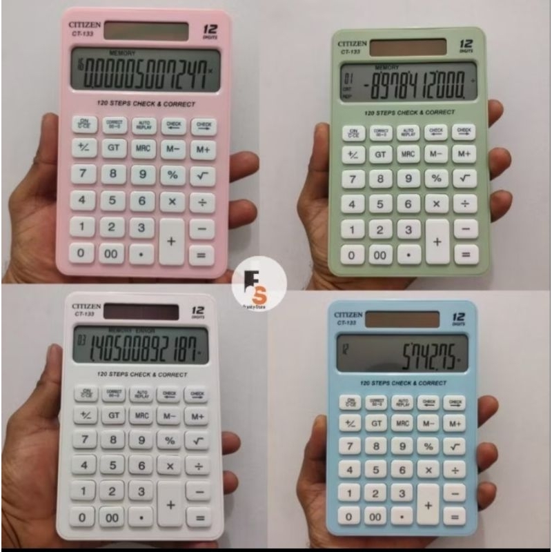 

Kalkulator Dagang Besar tombol halus Ct-133 12Digit Warna bentuk body tipis slim