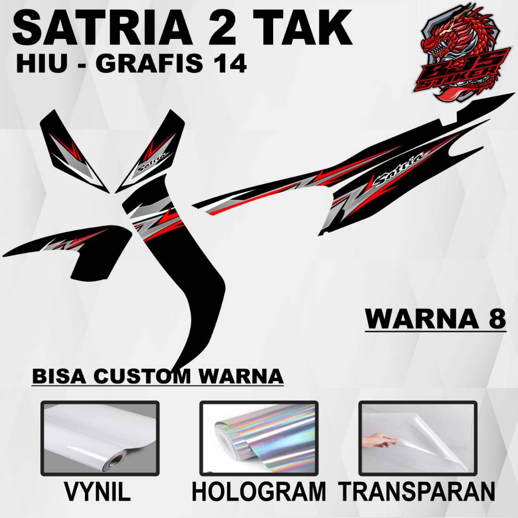 Stiker Satria 2tak Stiker Satria hiu / Striping Satria 2tak Striping Satria hiu / Stiker Sticker Dec