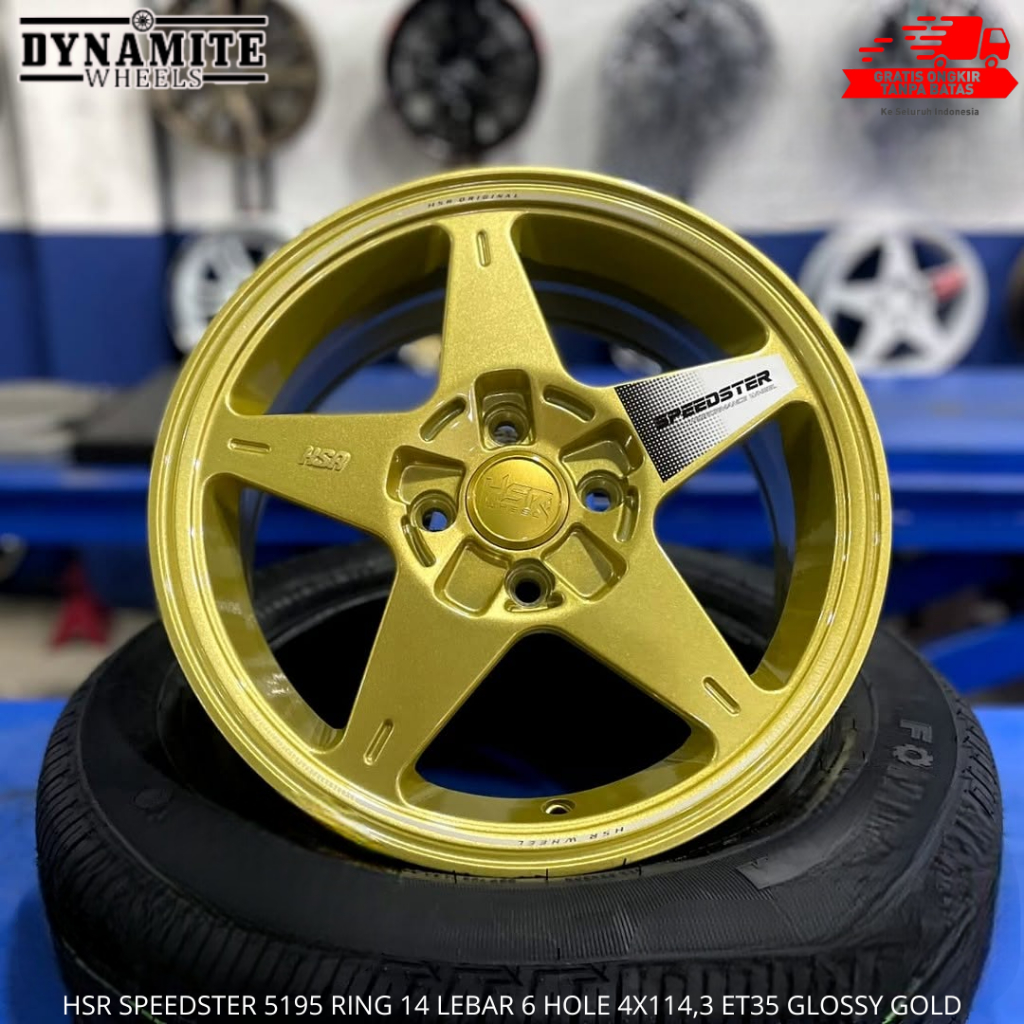 VELG MOBIL HSR SPEEDSTER RING 14 VELG HSR R14 BUAT AGYA AYLA CALYA PICANTO SIGRA BRIO WULING AIR EV