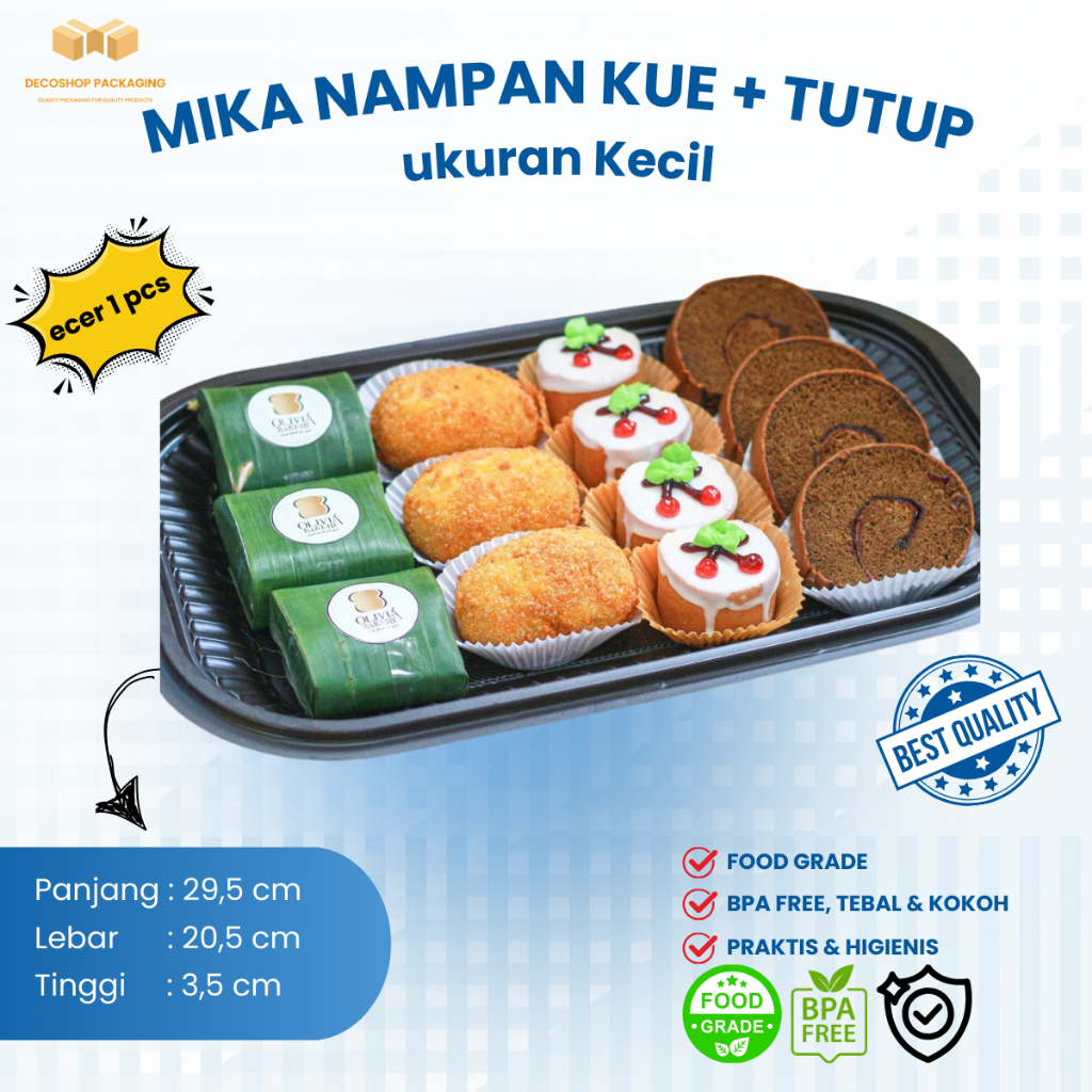 Mika Nampan Kecil [ecer 1 pcs] / Mika Tray Nampan Plastik Hantaran Kue Snack [ECER 1 pcs] / Nampan M