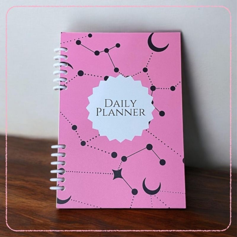 

Daily Planner Aesthetic Rasi Bintang Pink Buku Agenda Journal Harian Productivity - [DP-2]