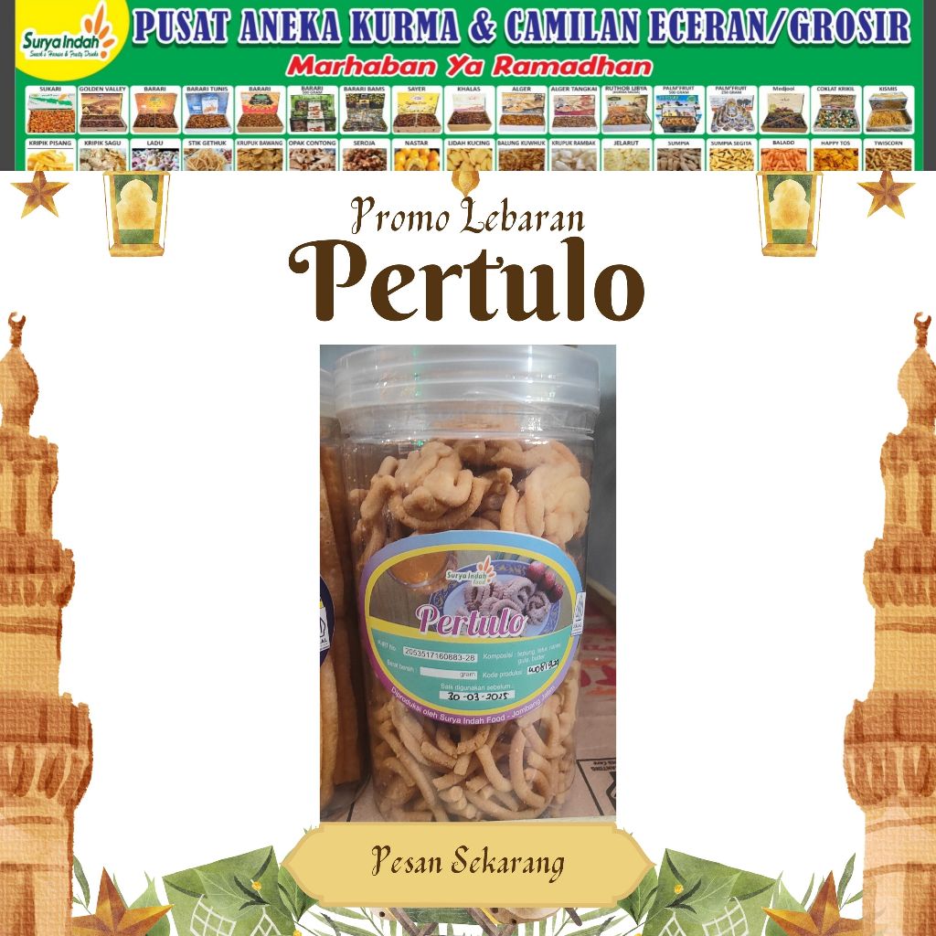 

Pertulo Kue lebaran Packing dalam Toples Plastik Tabung Ukuran 1000ml Surya Indah Jombang