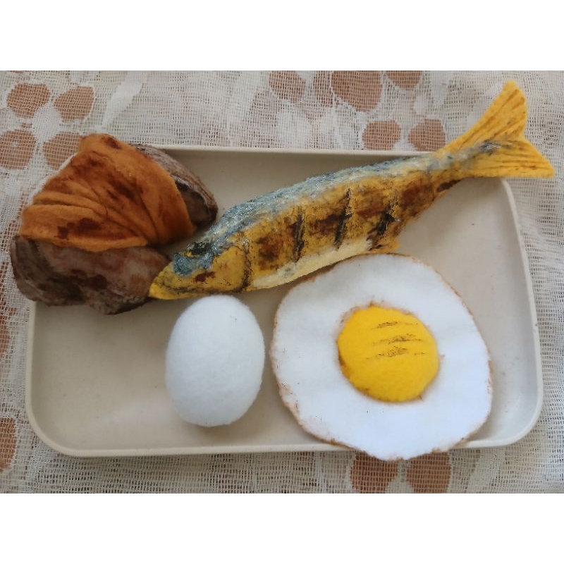 replika makanan lauk flanel