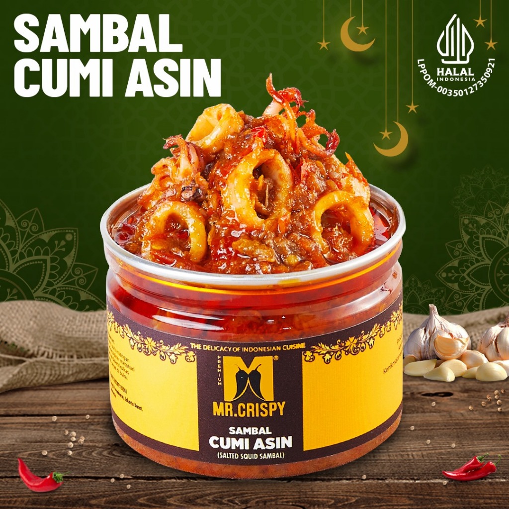 

Sambal Cumi Asin/Pete/Bajak Ebi/Teri Medan Sambel Mr.Crispy