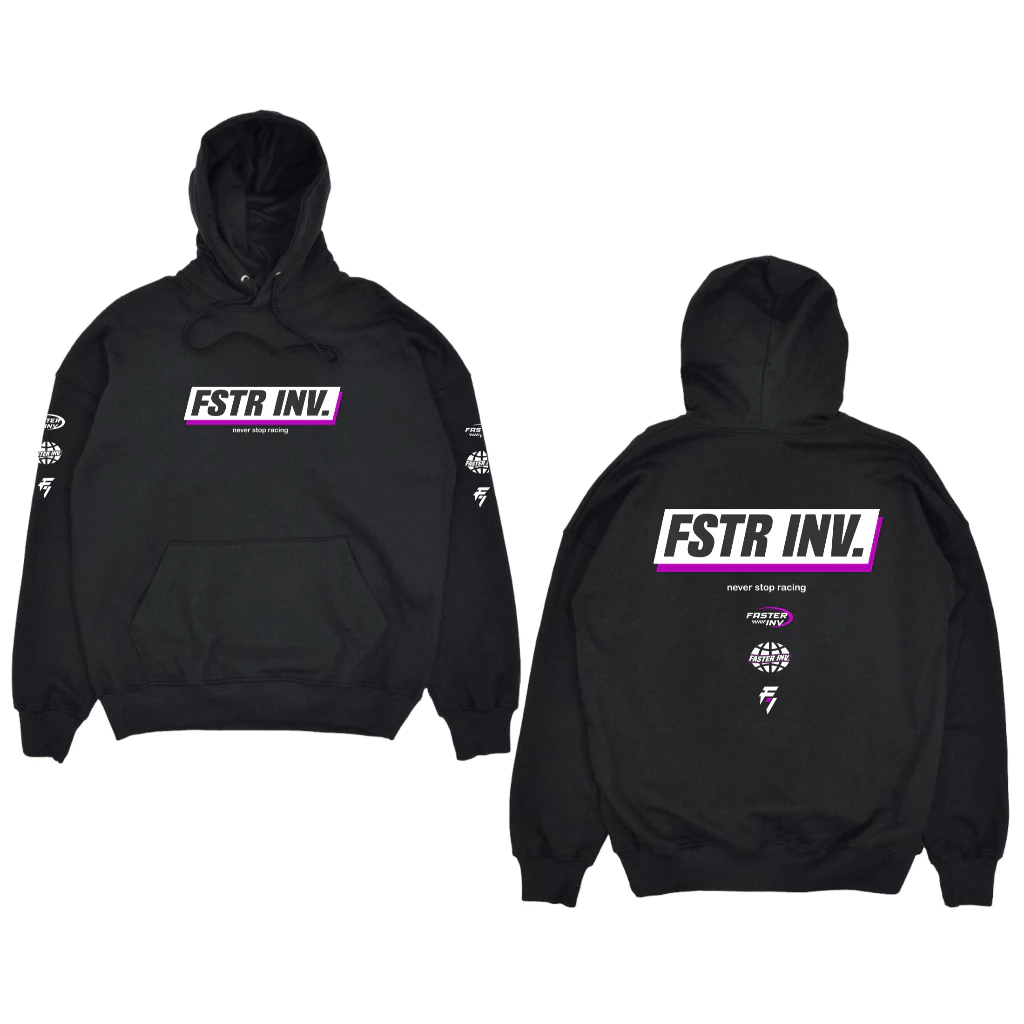 JAKET HOODIE RACING FASTER INVADER TERBARU V2 BIG SIZE JUMBO