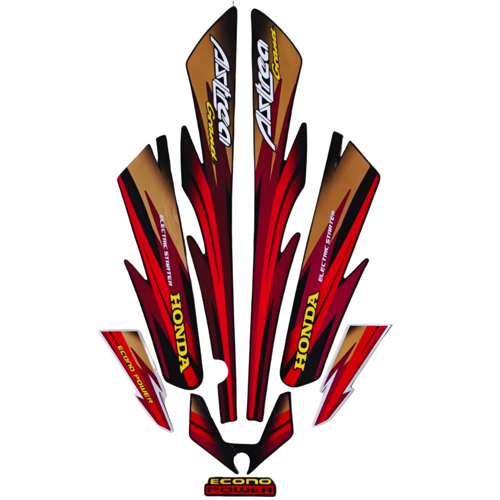 Stiker Sticker Striping Astrea Grand 1996 Hitam MerahList Astrea Grand 1996 termurah&terlaris