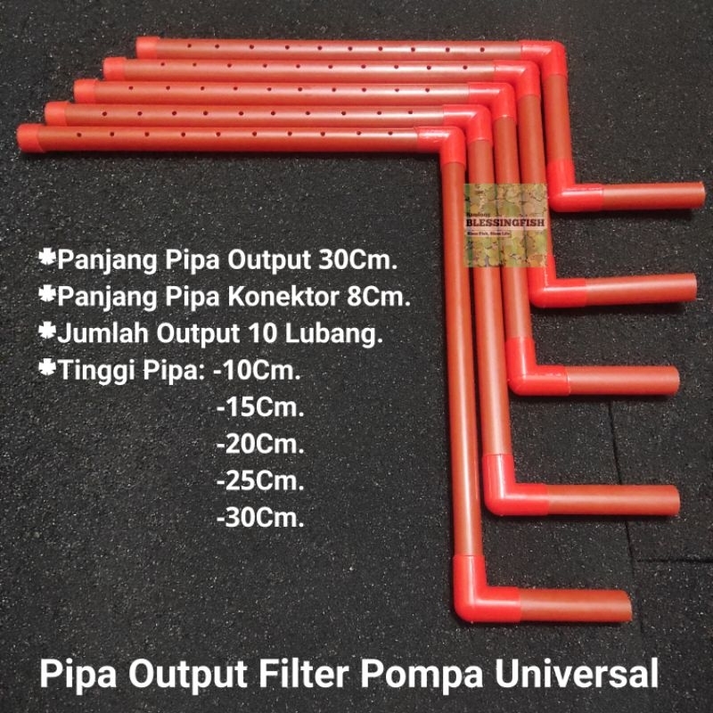 Pipa Output Filter Pompa Universal Panjang 30Cm Pipa Lubang Filter Aquarium Kolam Pipa Output Lubang