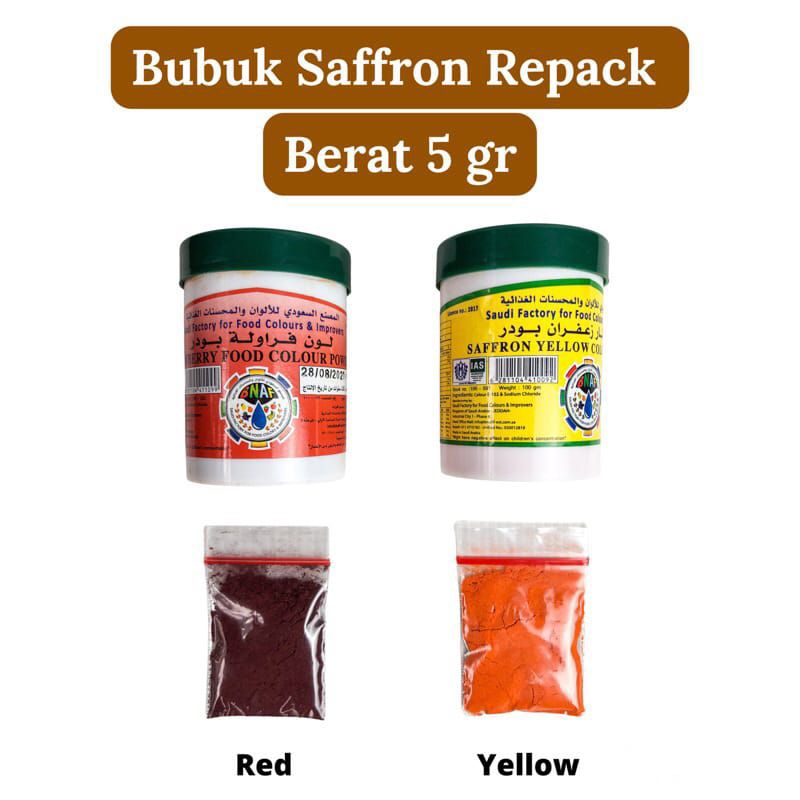 

Safron pewarna makanan egg yellow repack 5 gr