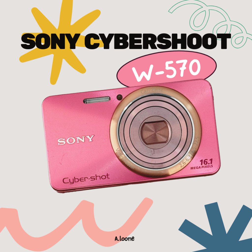 SONY CYBERSHOOT W570 DIGICAM ROSE GOLD PINK  DIGICAM KAMERA POCKET