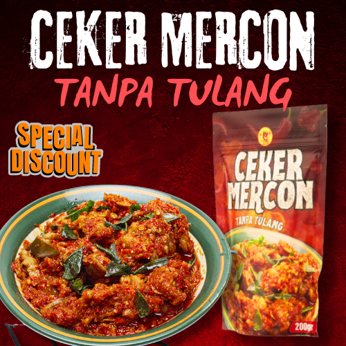 

CEKER MERCON TANPA TULANG isi 200gr PEDAS GURIH