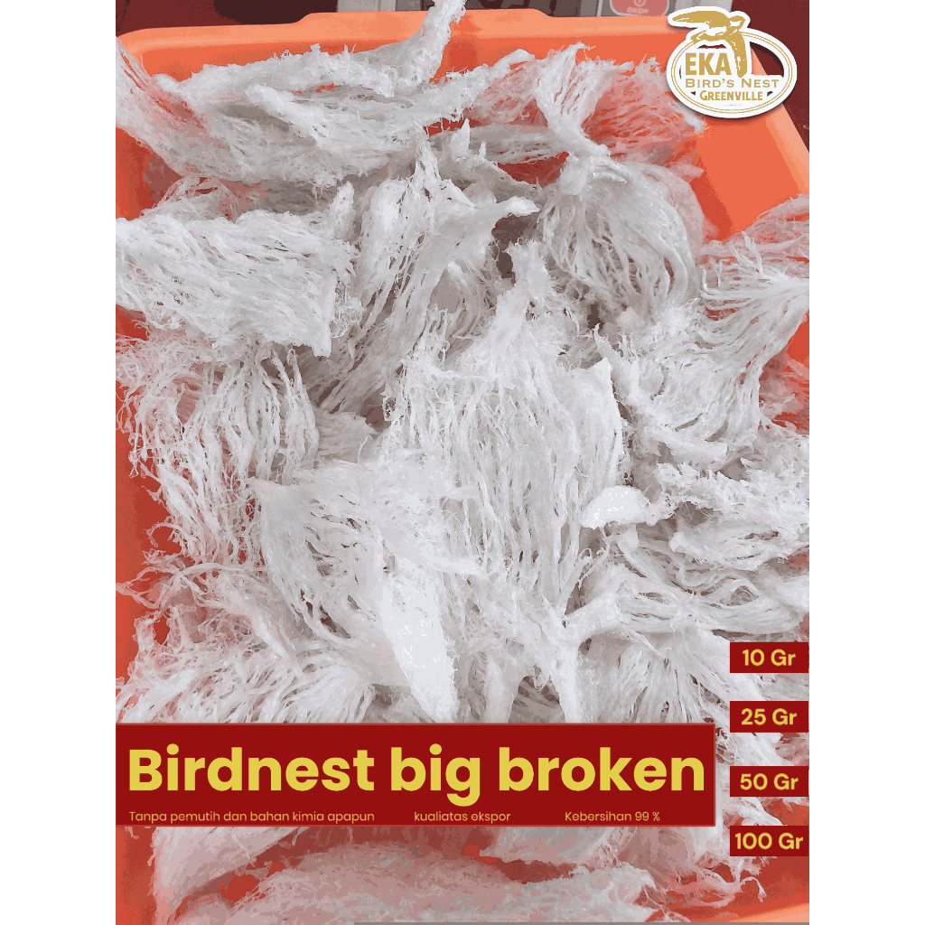 

sarang burung walet / 100 % asli sarang walet bersih / bridnest broken
