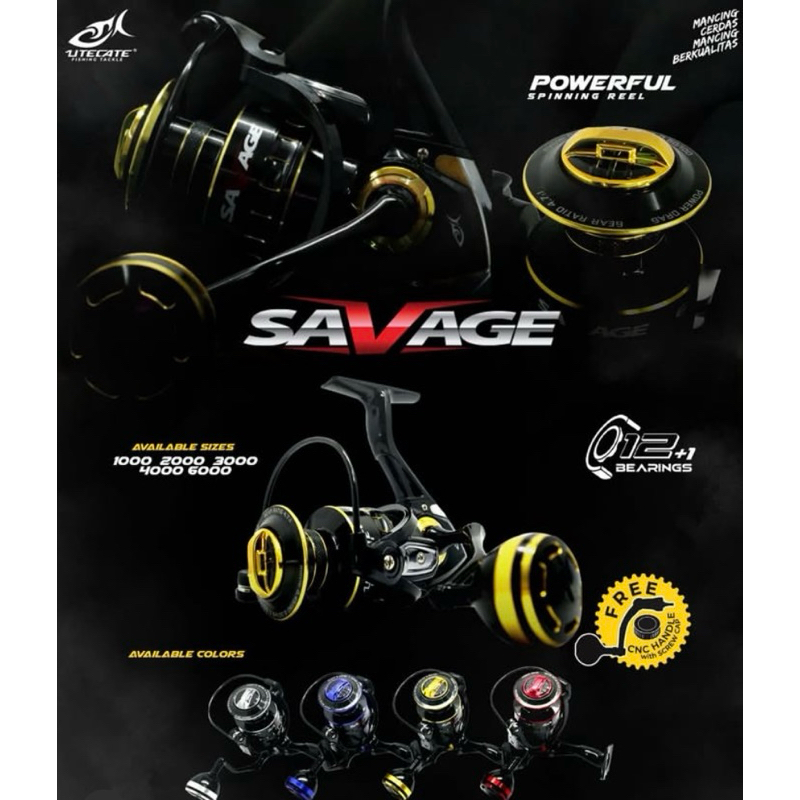 REEL SPINING UTECATE SAVAGE 1000 2000 3000 4000
