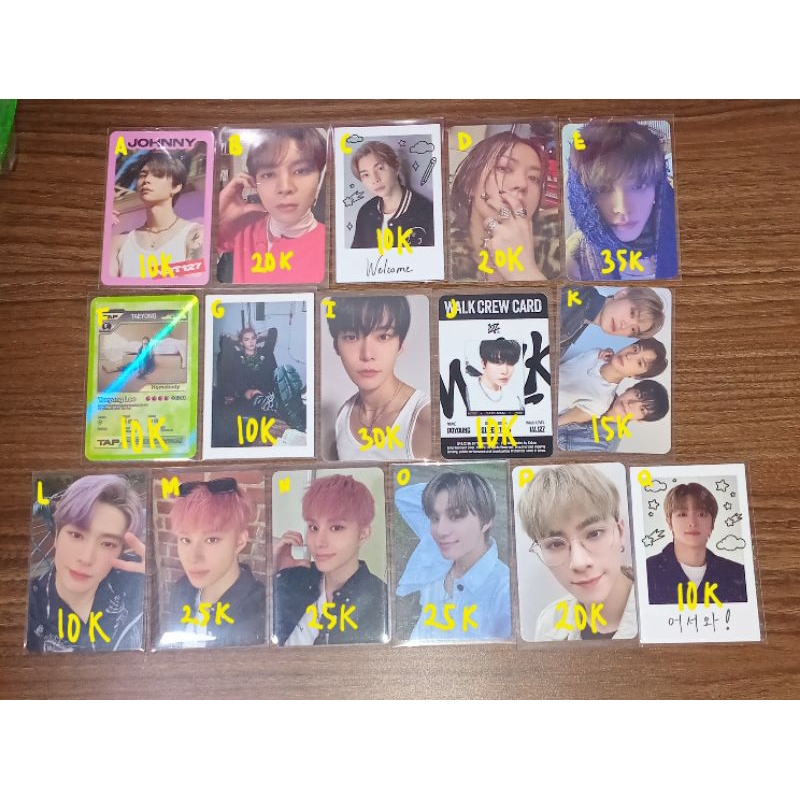 aab photocard pc pola nct 127 wayv trading card tc ayyo xiaojun ccomaz blue jungwoo archiving golden