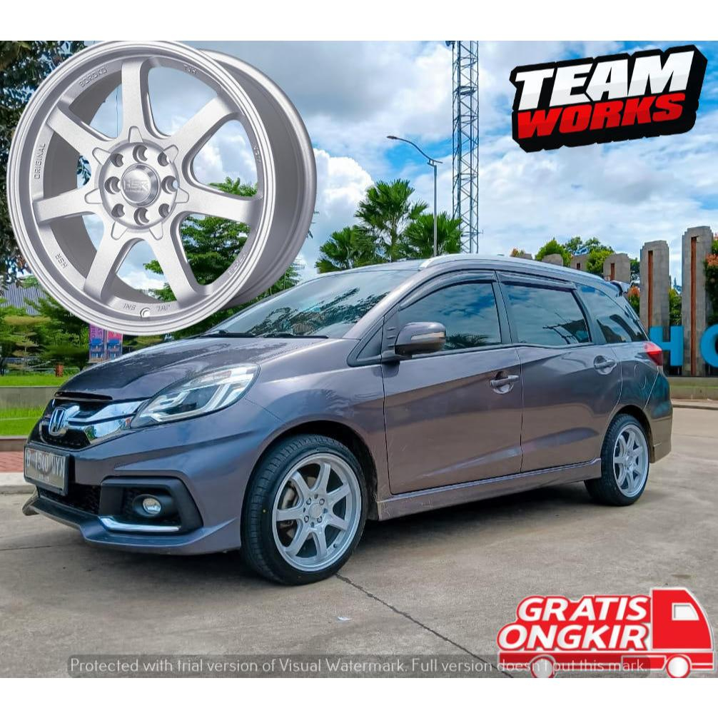 PAKETAN VELG PLUS BAN RING 17 HSR BOROKO TJH LEBAR 7,5 PCD 8X100-114,3 MOBILIO AVANZA R17 SILVER