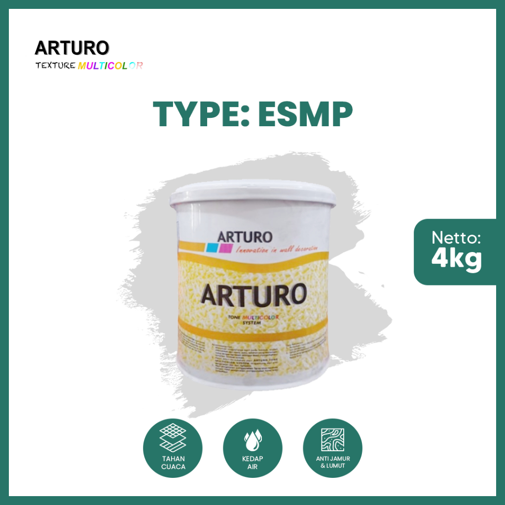 ARTURO Cat Texture Type ESMP 4KG (GLN) – Cat Dinding Premium dengan Efek Tekstur