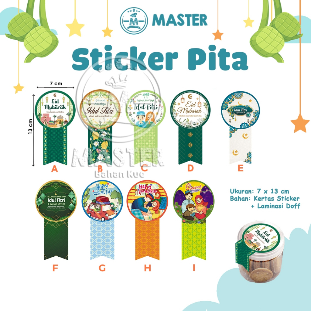 

Sticker Label Idul Fitri Master / Label Toples Kue Lebaran [isi 10 Pcs]