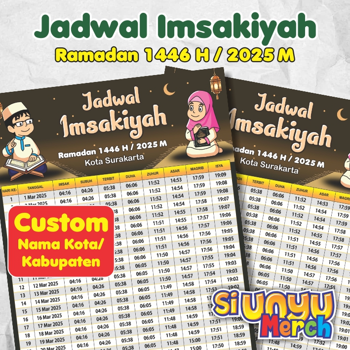 

Poster Jadwal Imsakiyah 1446 H / 2025 M, Custom Kota/Kabupaten | Jadwal Puasa Ramadhan