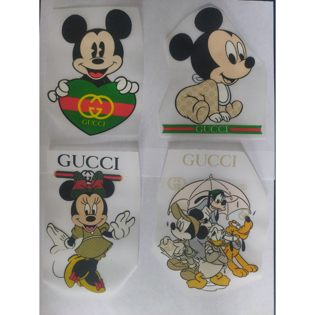 

Sablon Setrika DTF Gucci Mickey Mouse
