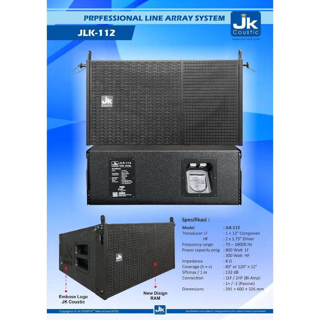Speaker Line array JLK-112 Line Array Jk Coustic JLK 112