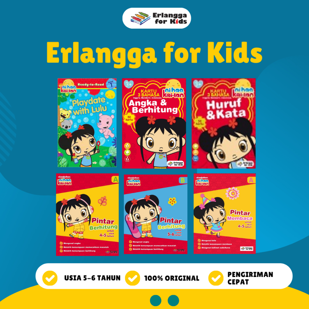 [Erlangga] Buku Sale Anak: Seri Ni Hao Kai Lan -