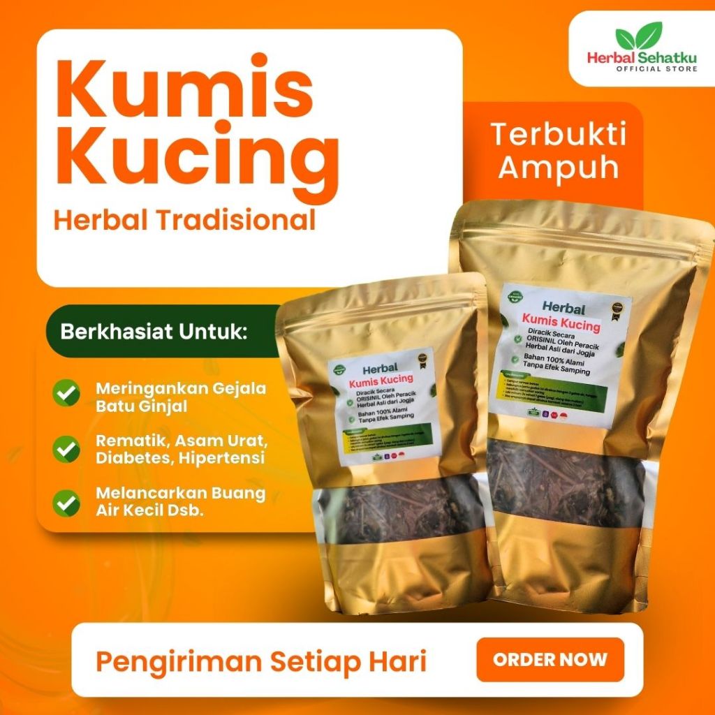 

HERBAL SEHATKU - Daun Kumis Kucing Kering Organis