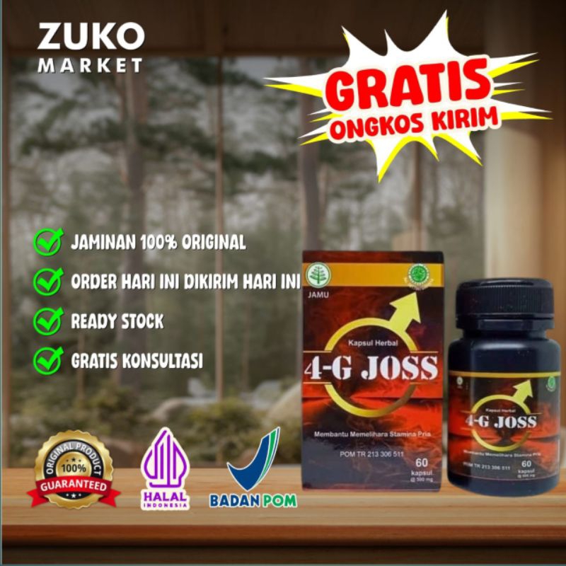 [ORIGINAL 100%] 4G Joss Herbal Kesehatan Pria Dewasa Meningkatkan Stamina Pria | 2 GRATIS 1