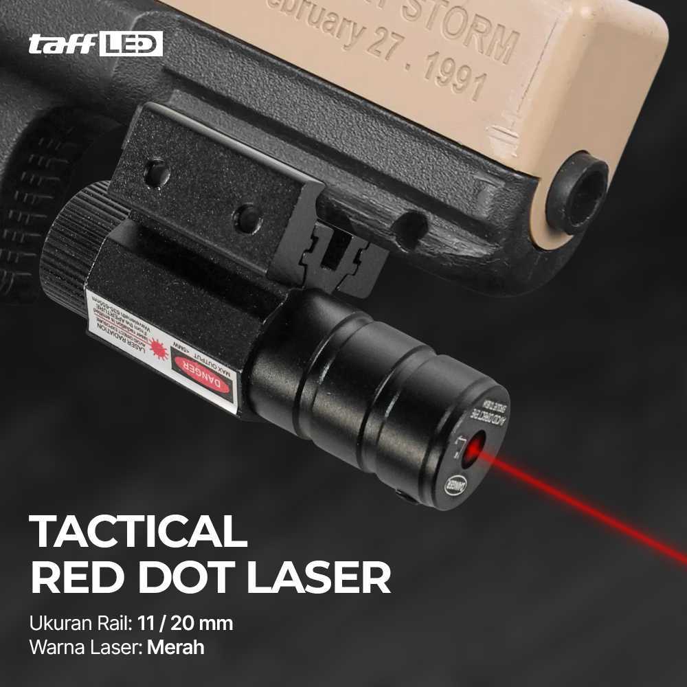 TaffLED Laser Merah Tahan Lama Untuk Airsoft Rifle 11 20mm - HJ11