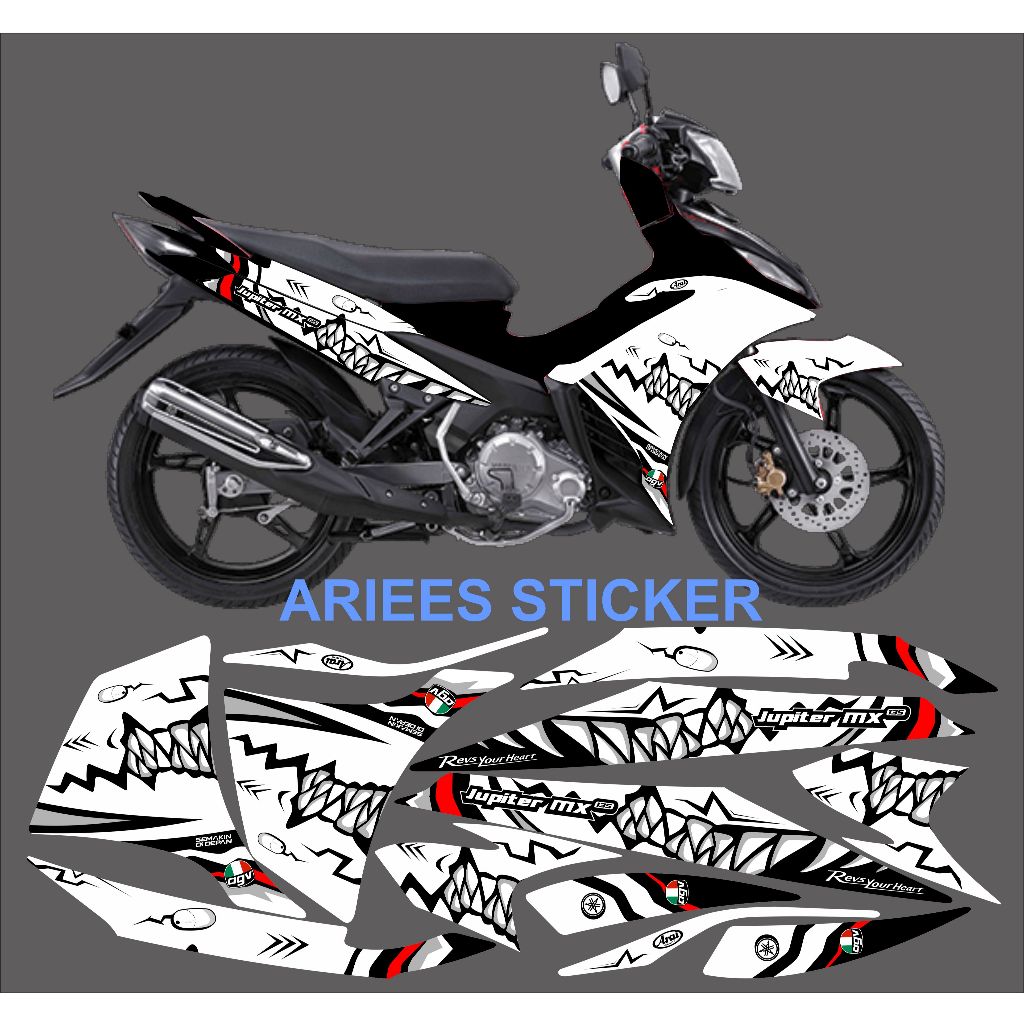 STRIPING STIKER JUPITER MX NEW 135 CUSTOM SHARK