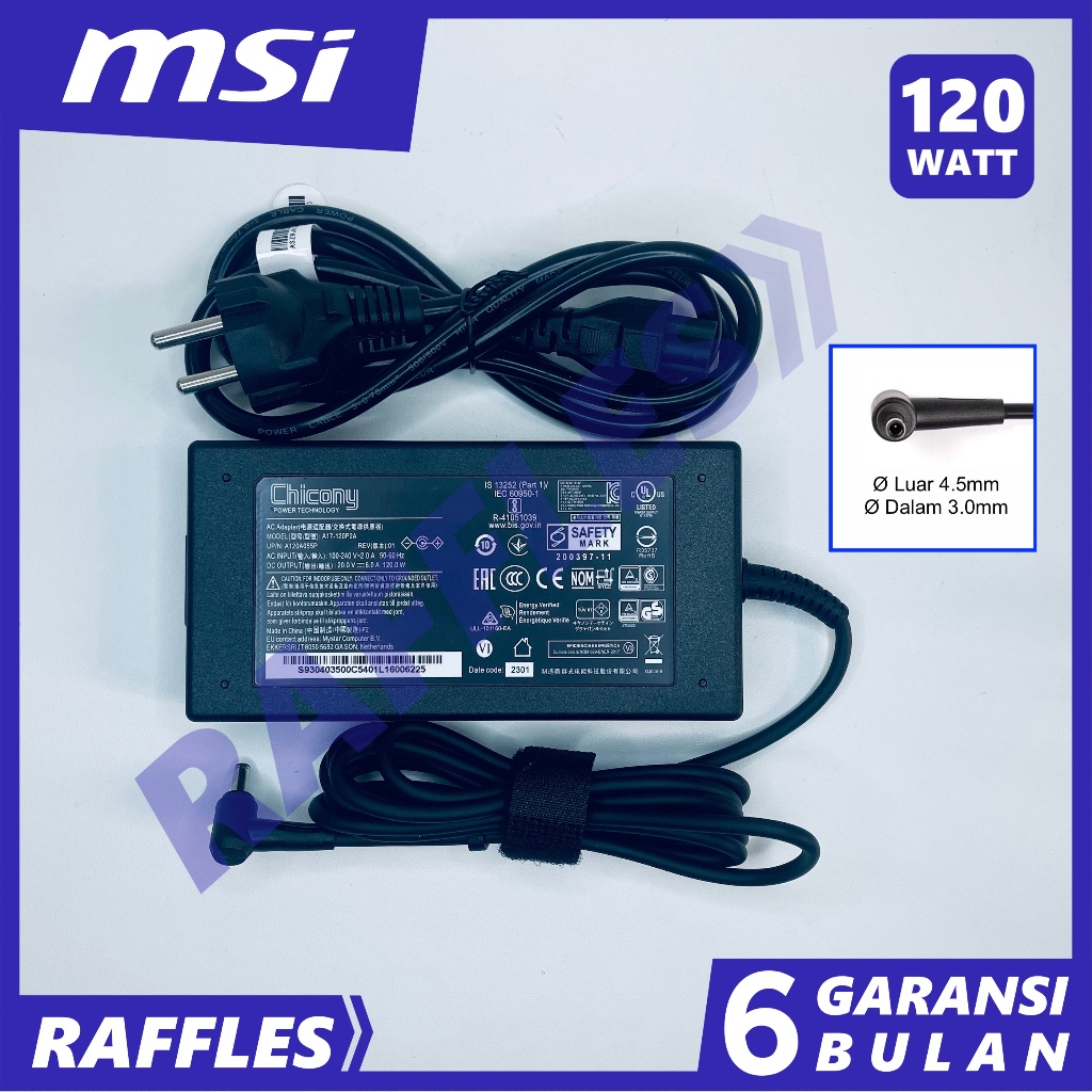 Adaptor Charger Chicony MSI GF63 Thin 10SC 11SC 10UC 10UD 11UC 11UD