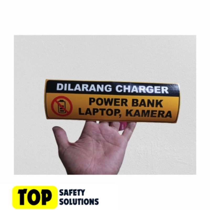 

Sticker Vinyl : Dilarang Charger Powerbank, Laptop, Kamera | Tahan Cuaca Panas dan Hujan |Best Seller|Terlaris