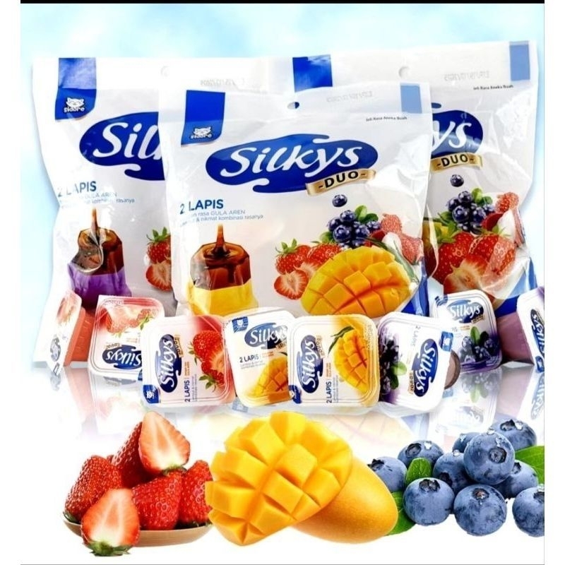 

40 PCS SILKY DUO PUDING GULA AREN 2 LAPIS RASA BUAH/PUDDING SILKY/PUDDING BUAH