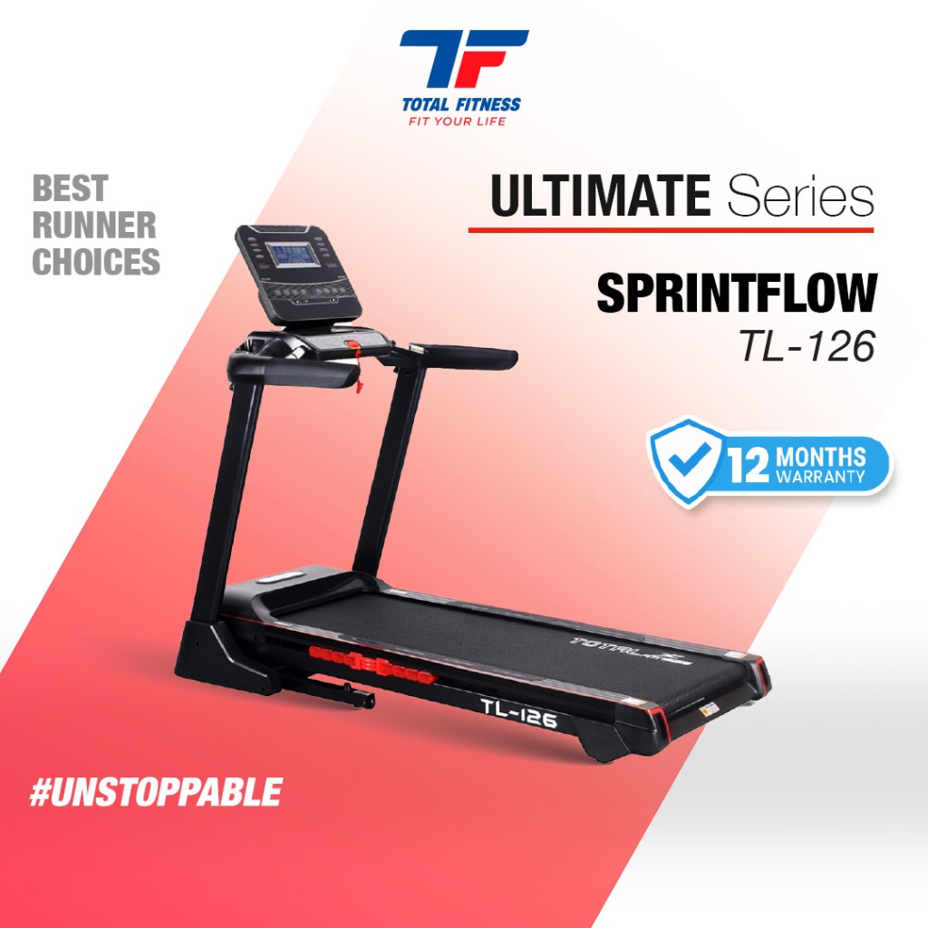 TOTAL FITNESS Treadmill Electric Automatic Incline TL 126