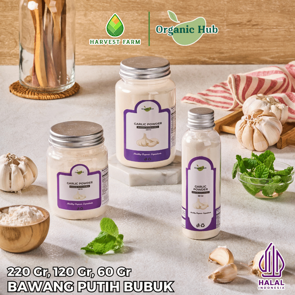 

Organic Hub Bawang Putih Bubuk Onion Powder Premium Quality Bumbu Dapur Organik