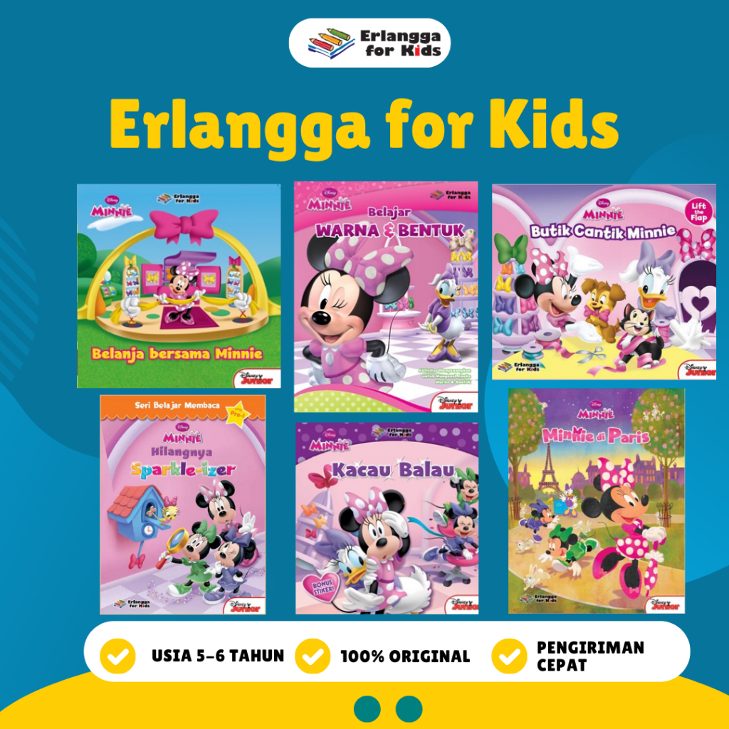 [Erlangga] Buku Sale Anak: Seri Minnie Mouse - Erlangga For Kids