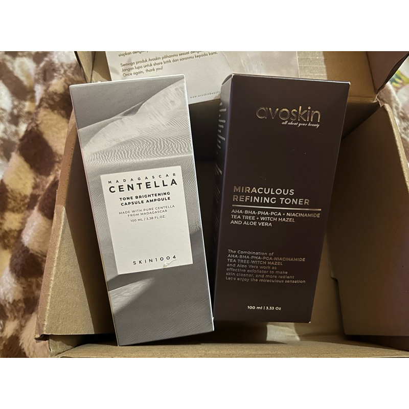 NEW Avoskin Miraclous Refining Toner Exfo dan SKIN1004 Ampoule Brightening