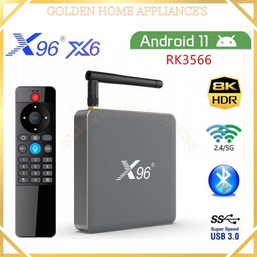 X96 X6 - Android 11 Smart TV Box 8K UHD