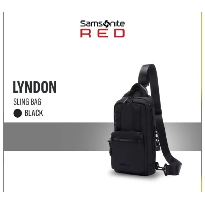 Samsonite Lyndon Sling Bag Selempang Black