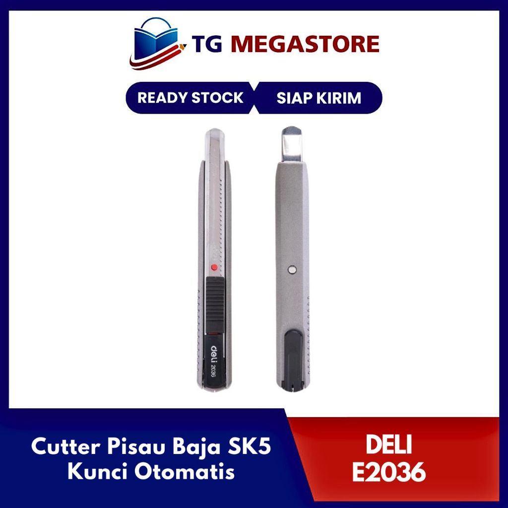 

Cutter Deli Pisau Baja SK5 Kunci Otomatis - E2036