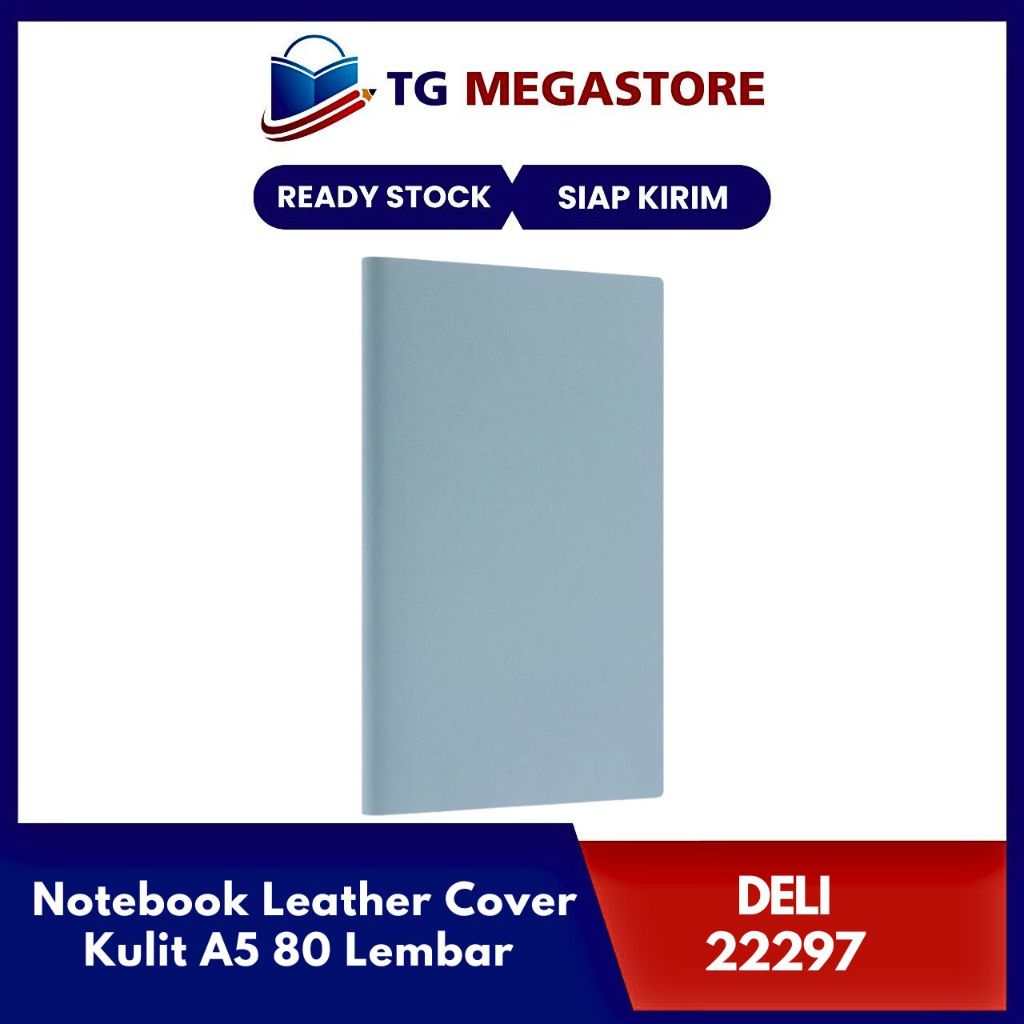 

Notebook A5 Cover Kulit Leather Deli 80 Lembar Warna Pastel - 22297