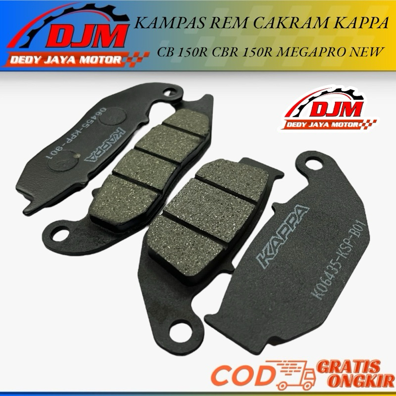 Disped Kampas Rem Depan + Belakang 1set Cb 150R (KAPPA) Kampas Rem Cakram Depan Belakang CB 150R Old