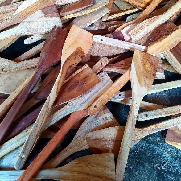 SPATULA KAYU JATI ASLI / SOTEL KAYU JATI /IRUS KAYU JATI /SOTEL MASAK /ALAT MASAK /SOTEL MURAH