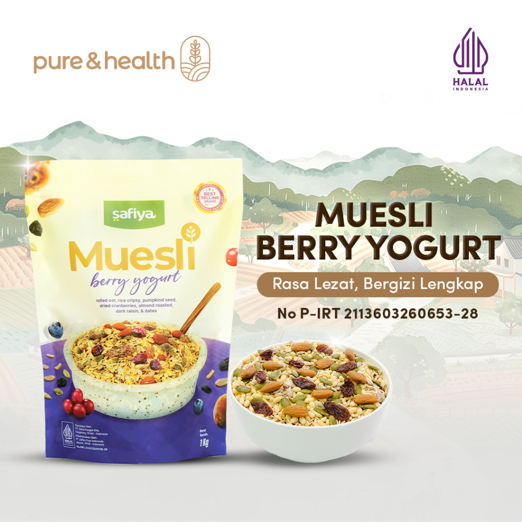

Muesli Berry Yogurt Safiya 1 Kg - Oatmeal with Nut and Seed