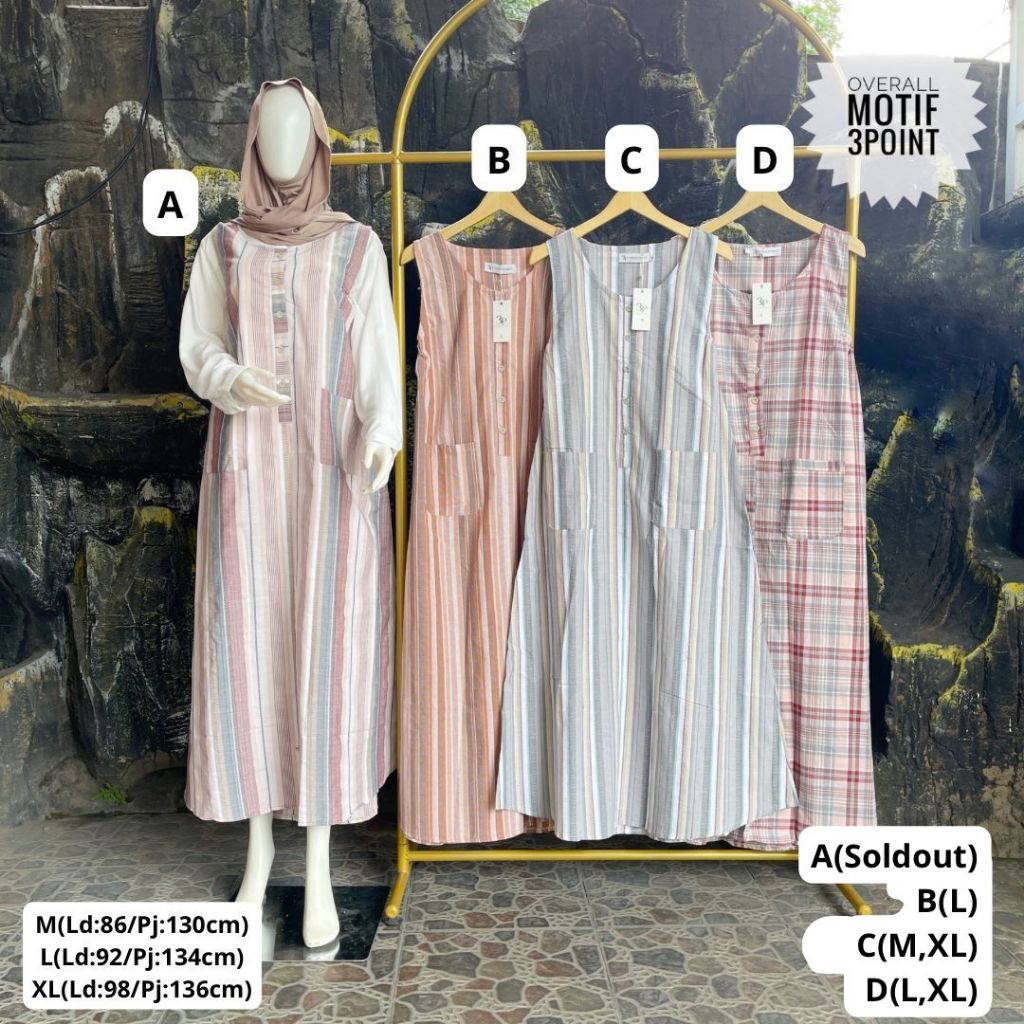 OVERAL DEWASA MOTIF 3 POINT ORIGINAL