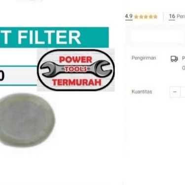 

Inlet Filter APW40 WIPRO Jet Cleaner APW 40 Saringan Spare Part Masuk