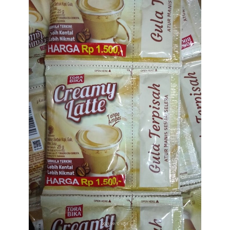 

ToraBika Creamy Latte Sachet 23gr Renceng (isi 10 Sachet)