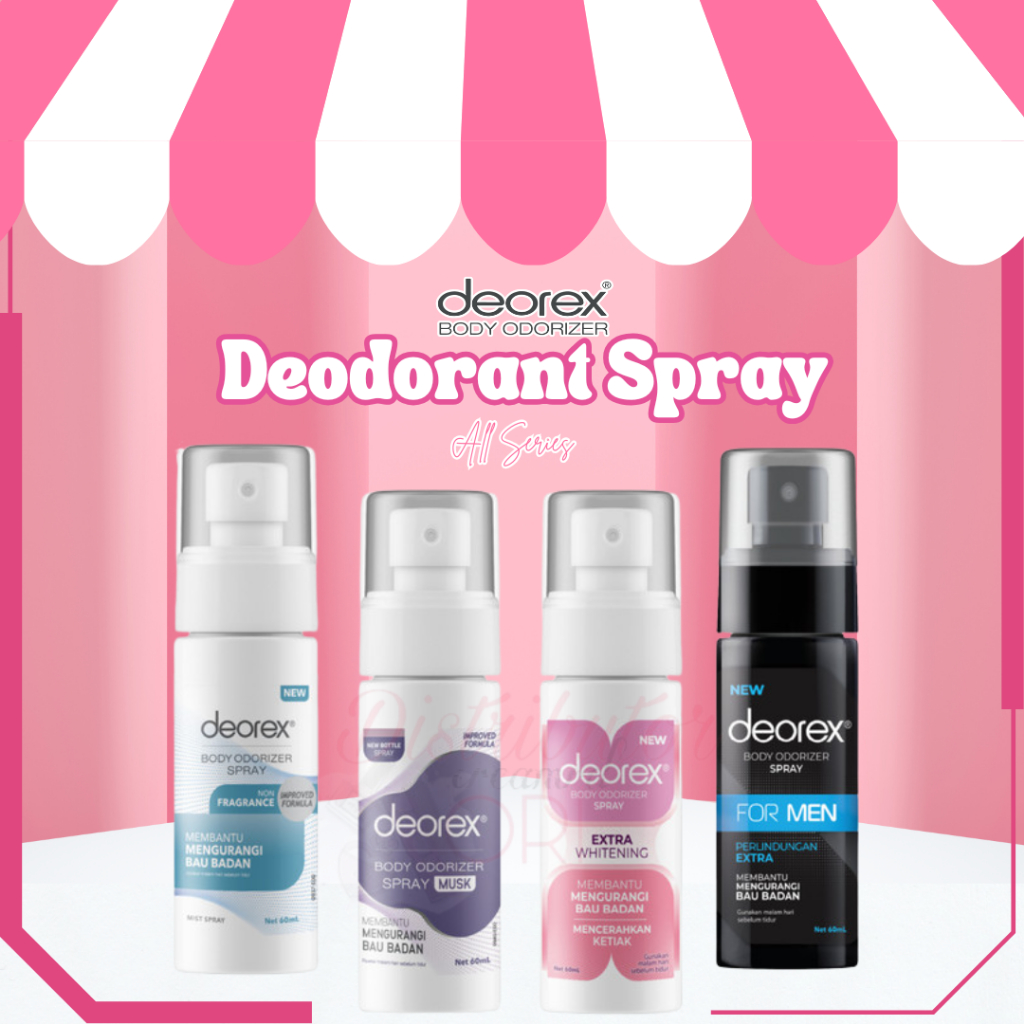 Original Deorex New Body Odorizer Spray Menghilangkan Bau Badan 60ml  | BPOM