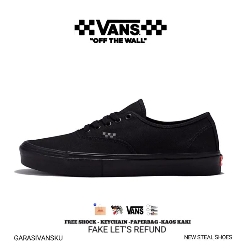 Vans Original Authentic Pro Skateboarding Triple Black