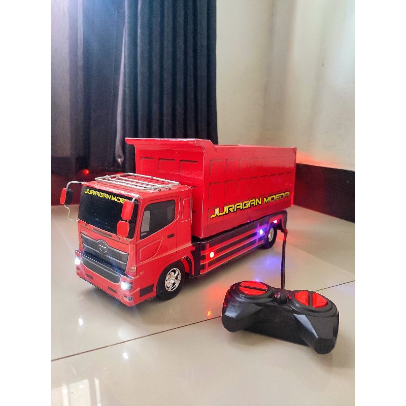 PROMO MAINAN TRUK DUMP Jungkit Remot_Mainan Miniatur truk Dump Remot Control