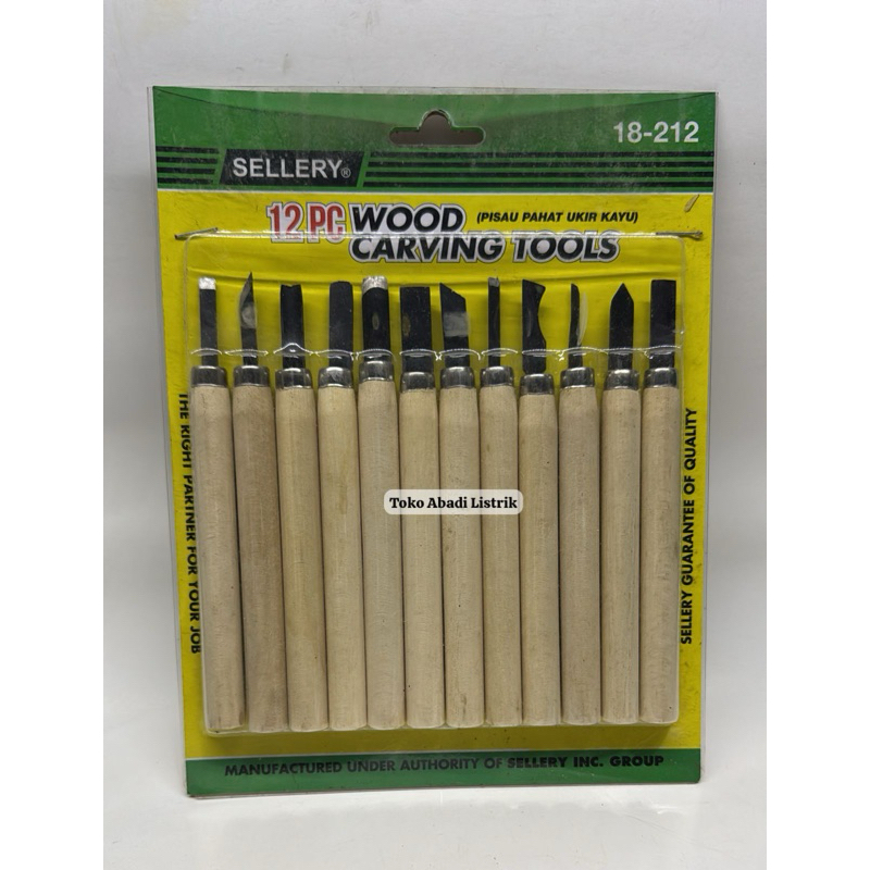 

Pisau Ukir Kayu Sellery Wood Carving Tools Sellery 12 Pcs 18-212